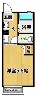 パナハイツスバル【1階】の間取り