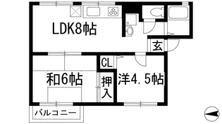 メゾンドボネール1【2階】の間取り