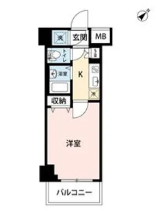 パレステュディオ新宿WEST【5階】の間取り