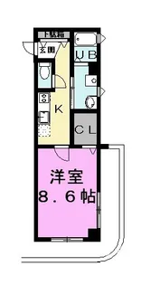 グランディール新越谷【2階】の間取り