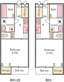 ケストレル【2階】の間取り
