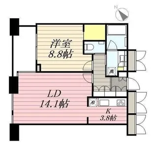 Dマークス西新宿タワー【23階】の間取り