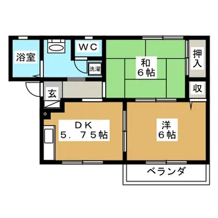 サニーハウスベルA【2階】の間取り