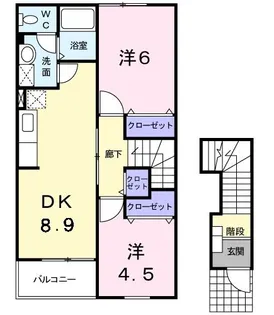 ア・ラ・モードB【2階】の間取り