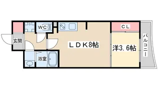 セレニテ北久宝寺【8階】の間取り