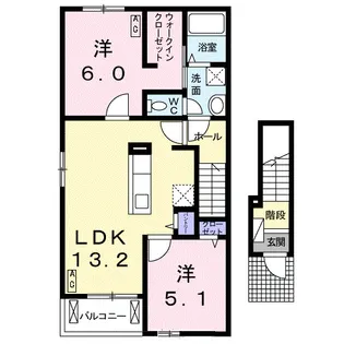 ベル ソレイユII【2階】の間取り