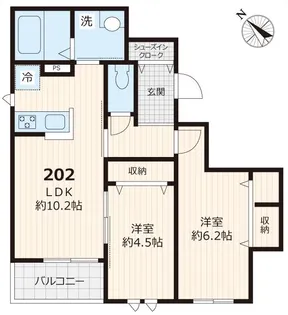 グランシャリオ【2階】の間取り