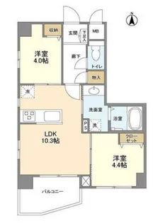 ミリアレジデンス西蒲田【6階】の間取り
