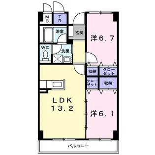 カルム日吉【2階】の間取り