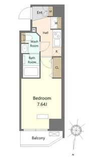 SHOKEN Residence早稲田【5階】の間取り