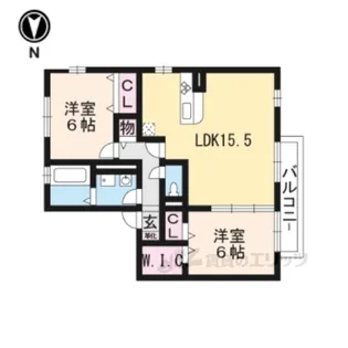 リビングタウン湖都ヶ丘2【2階】の間取り