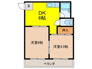 OK平野ハイツ【3階】の間取り