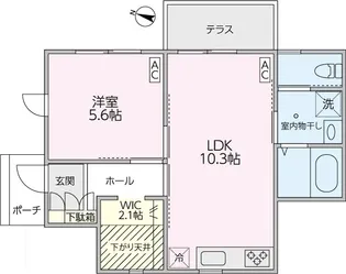 サクラノキA棟【1階】の間取り