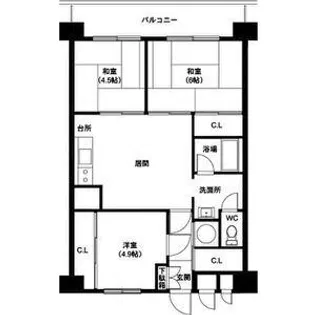 じょうてつドエル真駒内【6階】の間取り