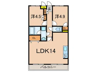 グレイス宮前弐番館【1階】の間取り