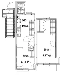 ソルナクレイシア三鷹【3階】の間取り