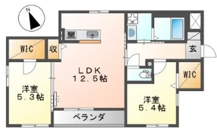 ハピネス【3階】の間取り