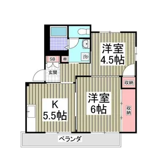 コーポアップルC【1階】の間取り