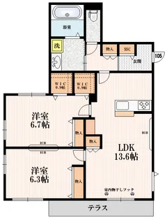 イルマーレ【1階】の間取り