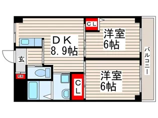 アサヒハイツ東葛西II【6階】の間取り