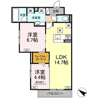 フロッドハーゲン【3階】の間取り
