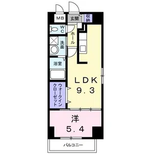 エバーグリーン倉敷【5階】の間取り
