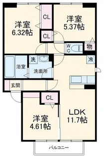 クオーレIII【2階】の間取り