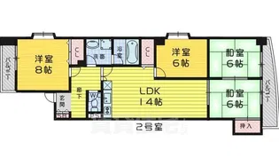 ロータリービルド宿院【5階】の間取り