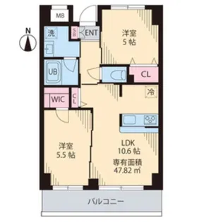 COURT TAKETOKUII【6階】の間取り