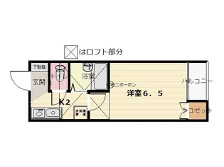 ラピュタ21オオノI【2階】の間取り