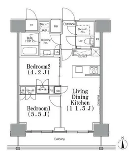 パークハビオ飯田橋【7階】の間取り