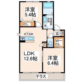 ソフィア梶尾【1階】の間取り