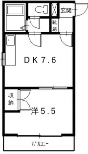 マーベリック帯広南【3階】の間取り