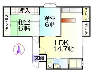 ビューラーFM【3階】の間取り
