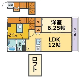 プレステージ甲子園【2階】の間取り