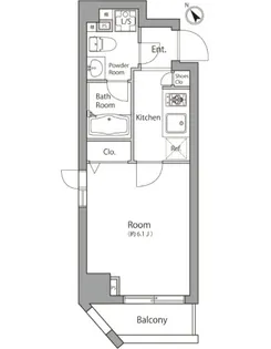 東京都江東区門前仲町1【マンション】の間取り