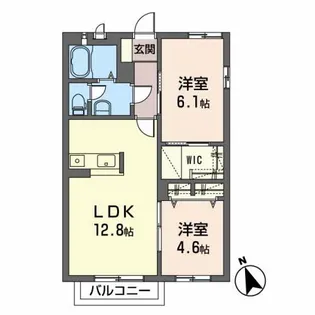 シャーメゾンサリーC【1階】の間取り