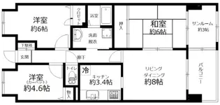 サーパス楽々園【2階】の間取り
