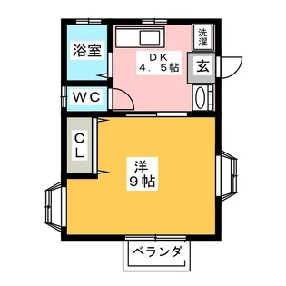ミユキハイツIII【1階】の間取り