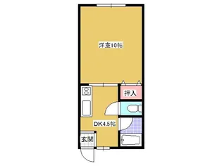 ●コーポ金谷B【1階】の間取り