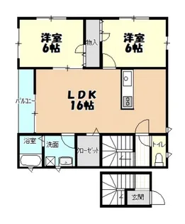 広島県広島市安佐南区長楽寺1【アパート】の間取り