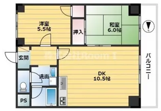 第五双基マンション【5階】の間取り