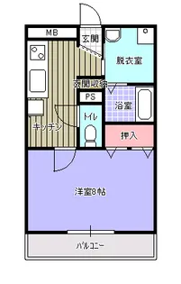 マナベビル【2階】の間取り