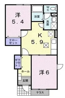 シェーネライツII【1階】の間取り