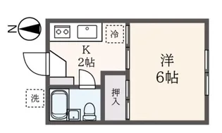 コーポI【1階】の間取り