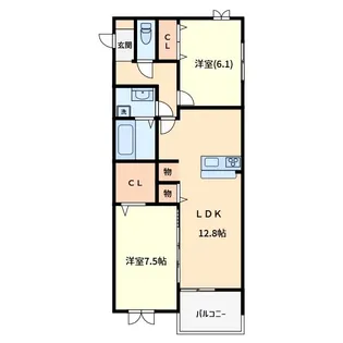 イルヴァン【1階】の間取り