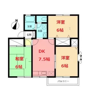 神奈川県南足柄市岩原【アパート】の間取り