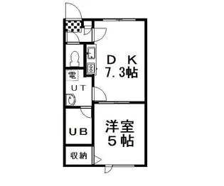 エステートinピース【1階】の間取り
