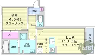 キャトルセゾン南小泉【1階】の間取り