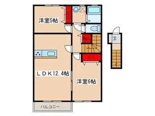 アンジュ-ル萌【2階】の間取り